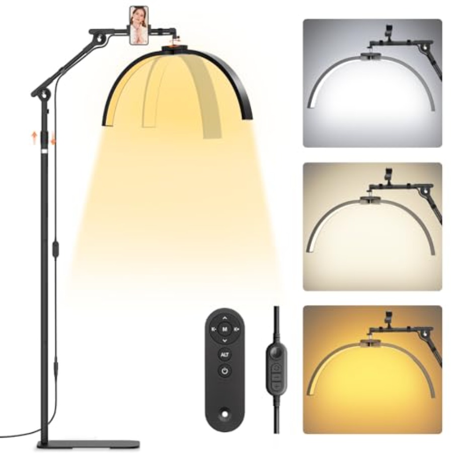 Led Moon Lamp - Half Moon Lash Lighting: Foldable Floor