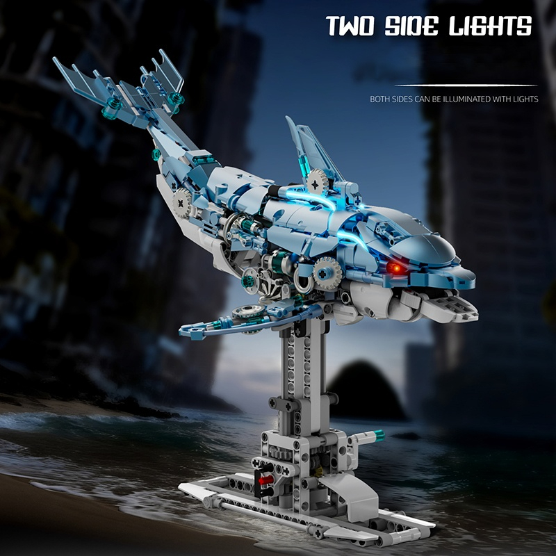 Unique Lighting Decor - Mechanical Dolphin Building Blocks with Moving