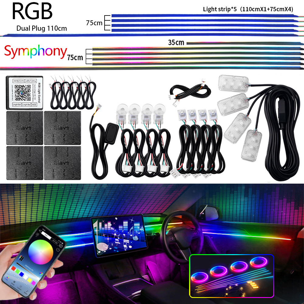 Lighting Decor Ideas - Universal Led Car Ambient Light RGB