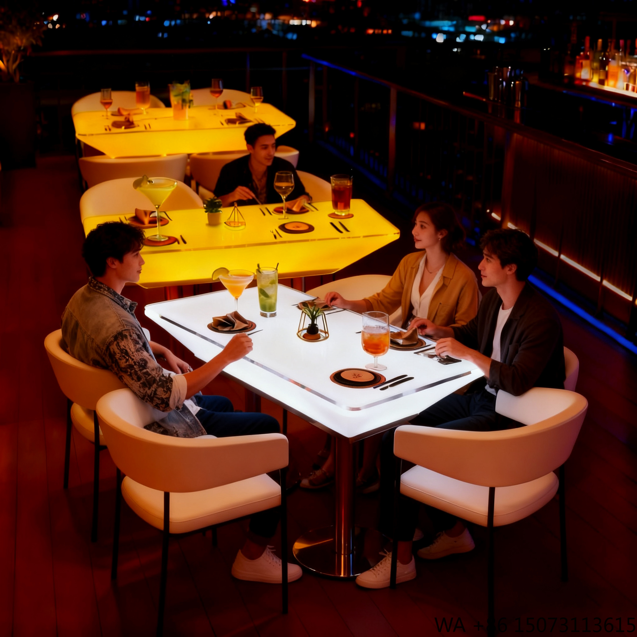 LED Decorative Dining Table Re - Lighting Decor Rentals reseña y precio