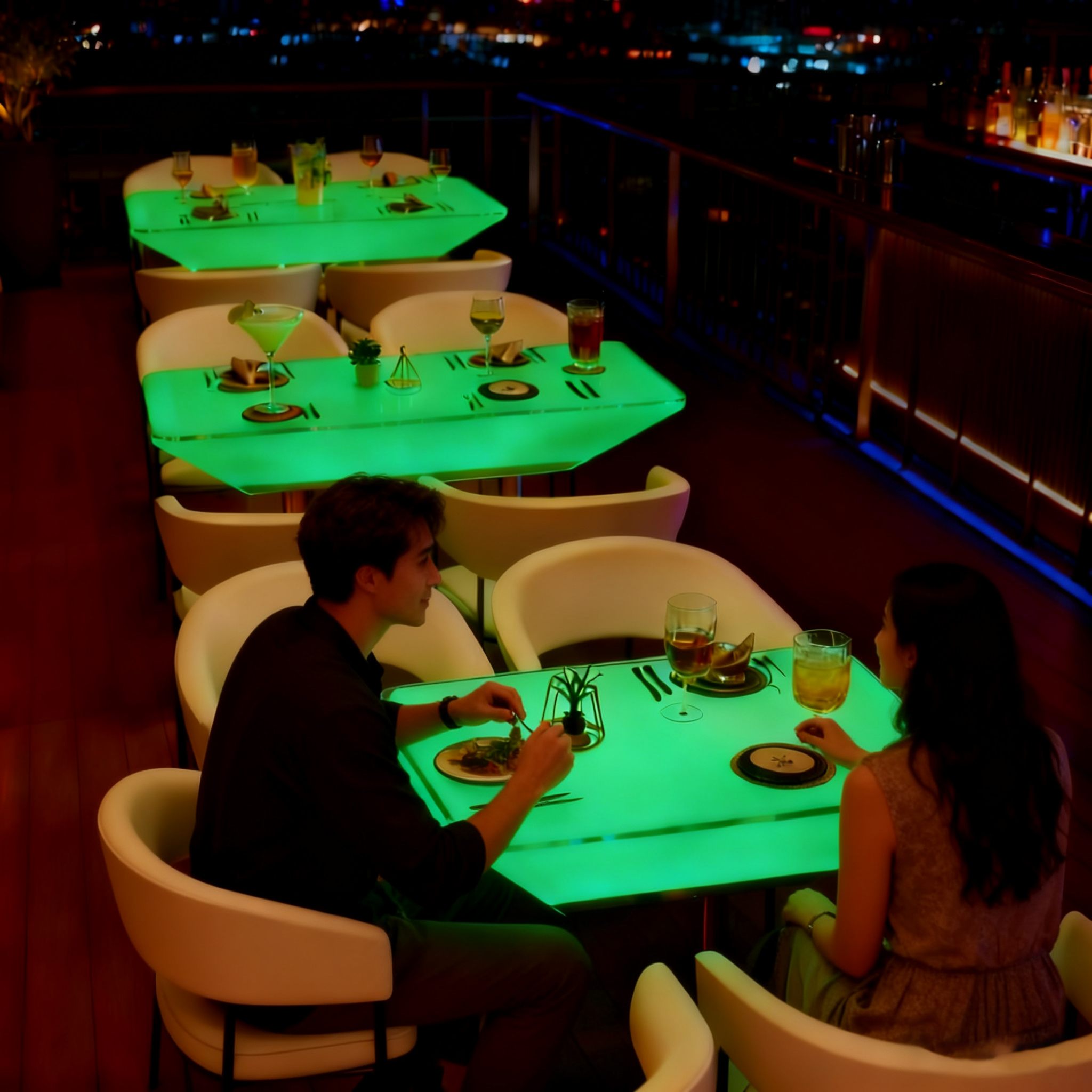 LED Decorative Dining Table Re - Lighting Decor Rentals reseña y precio