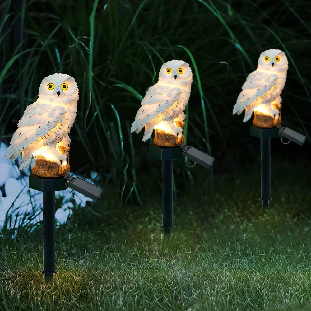 Solar light owl animal sculptu - Lighting Decor Ideas reseña y precio