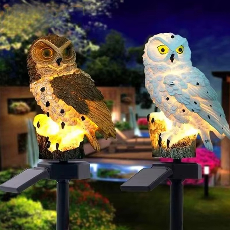 Solar light owl animal sculptu - Lighting Decor Ideas reseña y precio