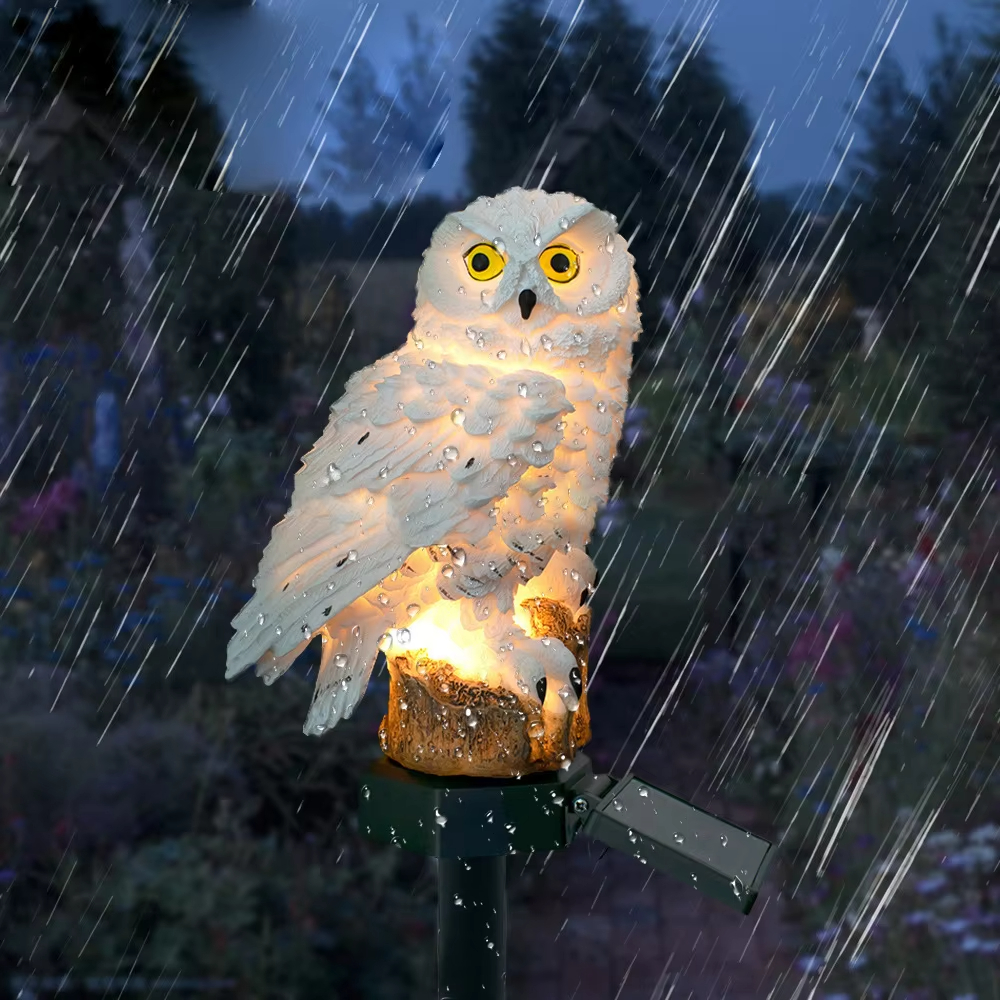 Solar light owl animal sculptu - Lighting Decor Ideas reseña y precio
