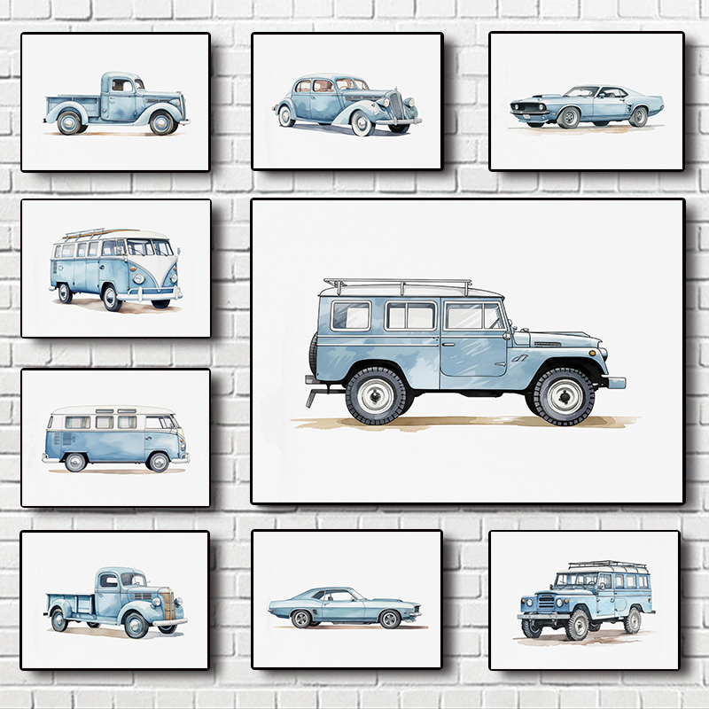 Classic Light Blue Car Vehicle - Lighting Decor Ideas reseña y precio