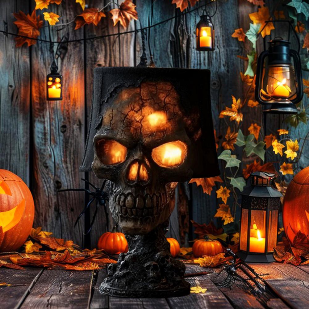 Halloween Lava Stone Skull Lam - Unique Lighting Decor reseña y precio