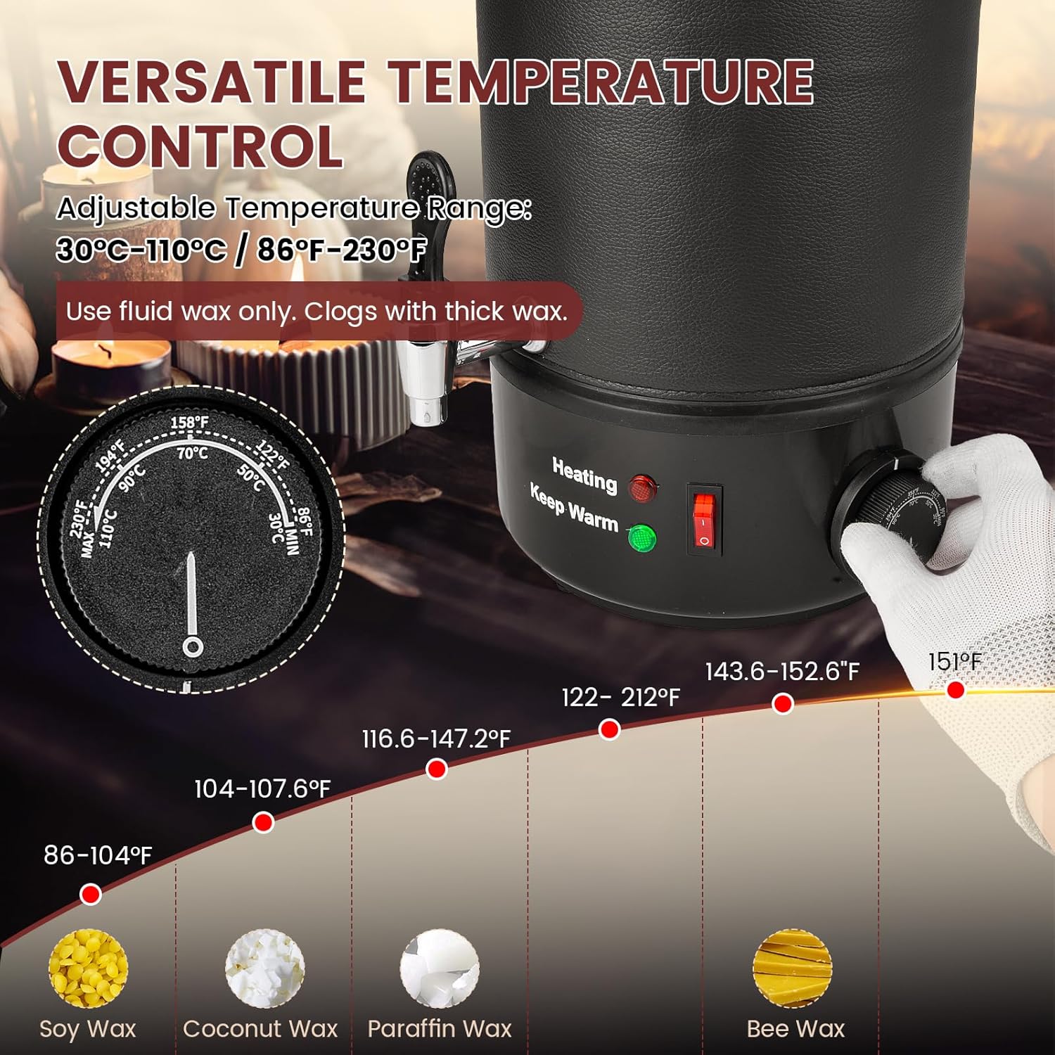 8L Wax Melter for Candle Makin - Wax Melter Electric reseña y precio