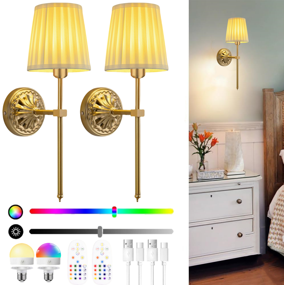 Battery-Powered Wall Light: Re - Touch Dimmer Lamp reseña y precio