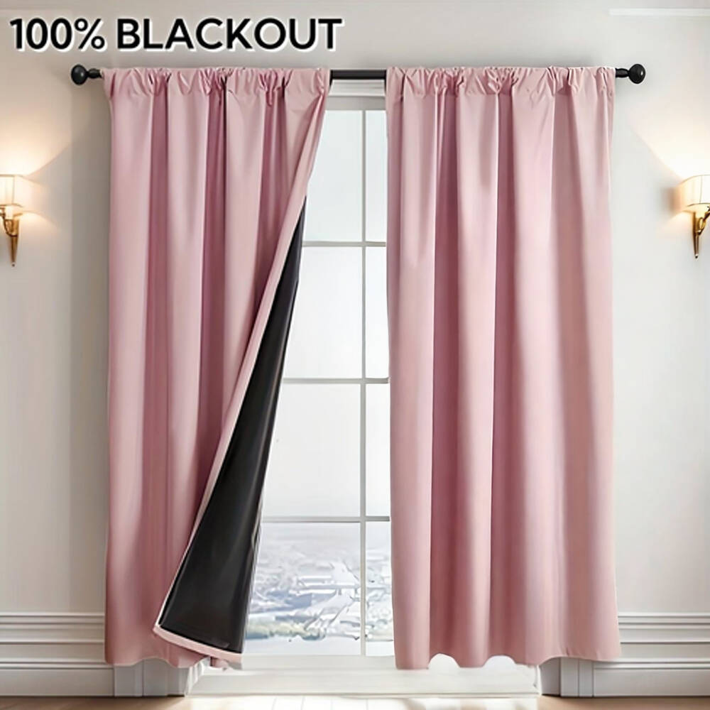 1pc 100% Blackout Curtain with - Lighting Decor Ideas reseña y precio