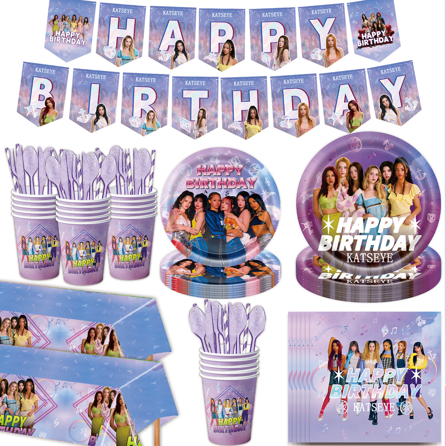 K&Katseye Idol Birthday Party  - Lighting Room Decor Items reseña y precio