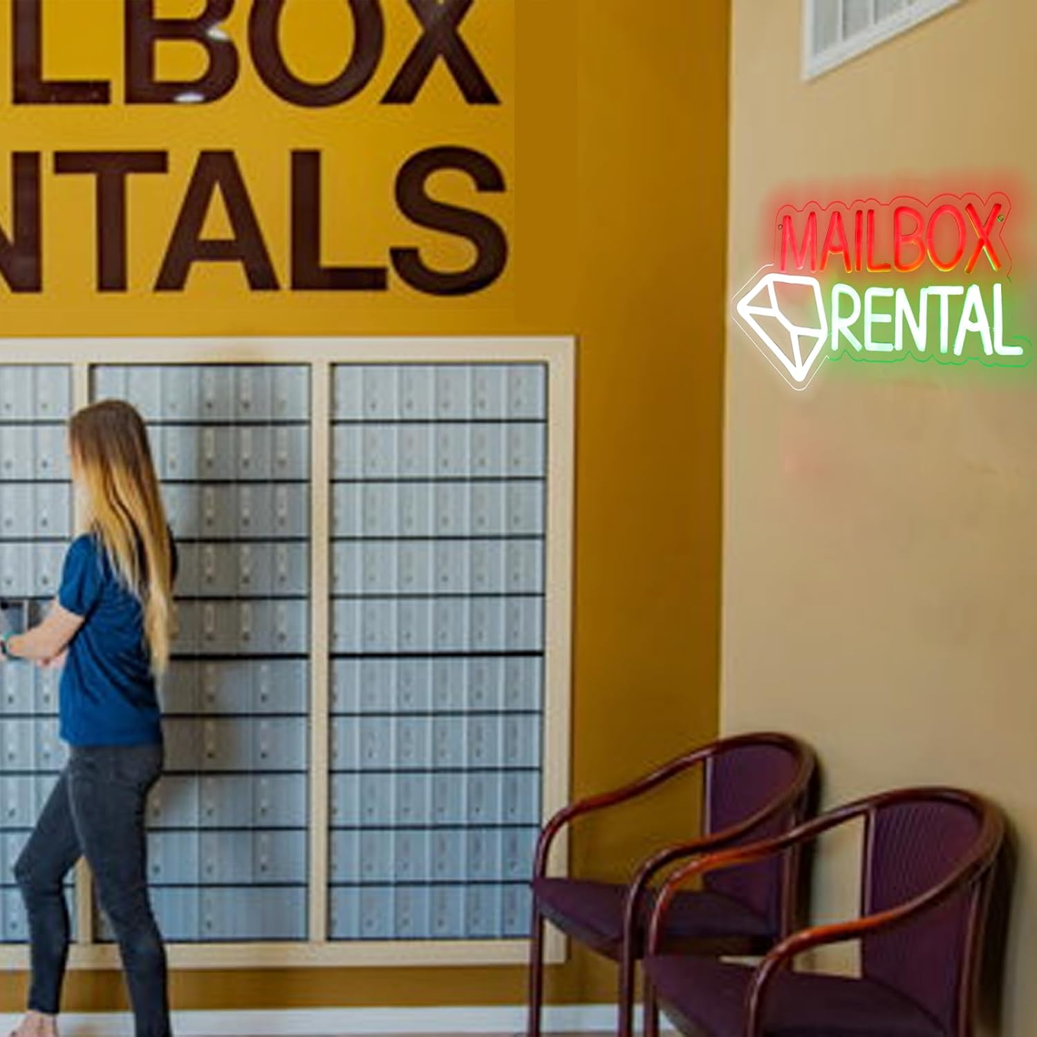 Mailbox Rental Neon Sign USB P - Lighting Decor Rentals reseña y precio