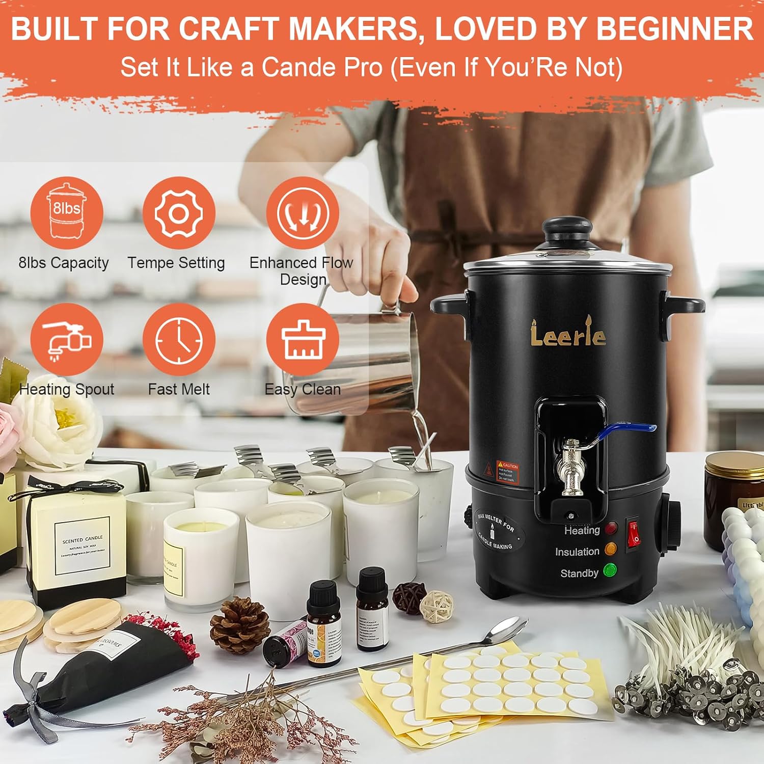 8Lbs Electric Wax Melter for C - Wax Melter Electric reseña y precio