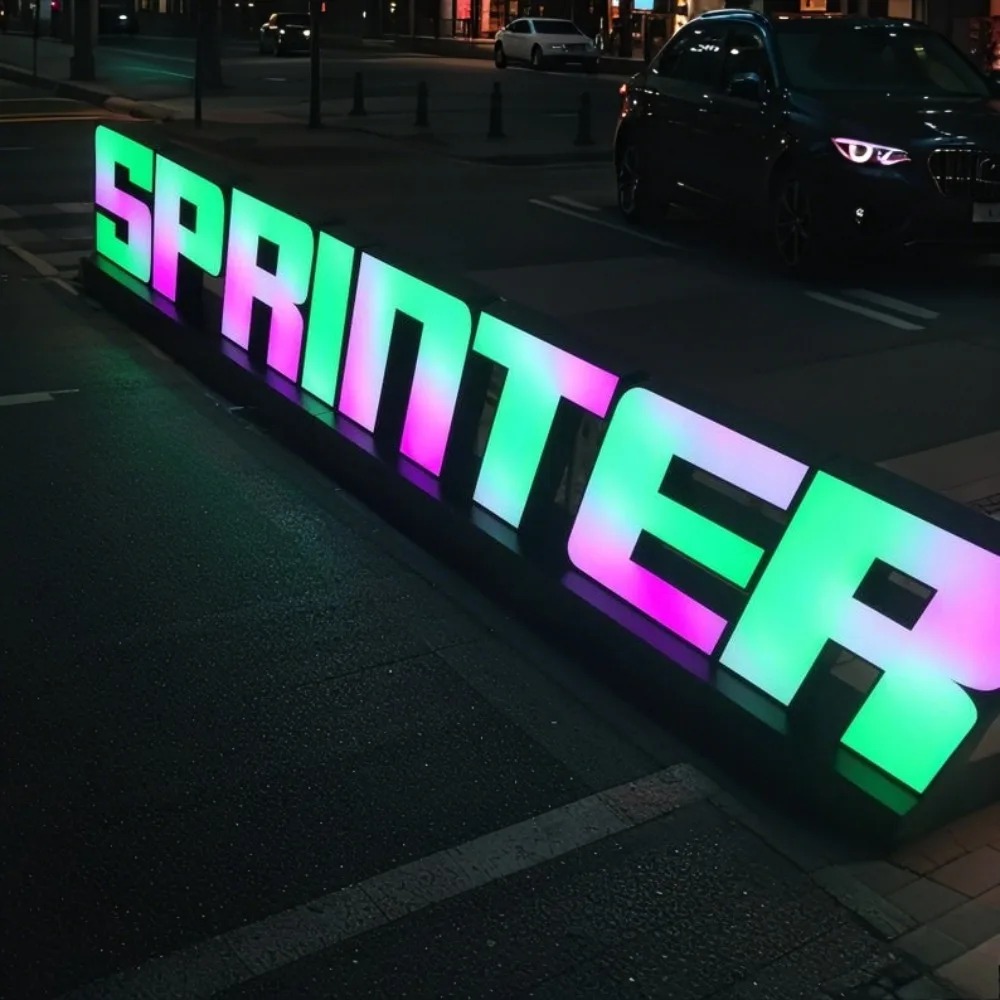 Custom RGB Metal LED Sign Wall - Lighting Decor Company reseña y precio