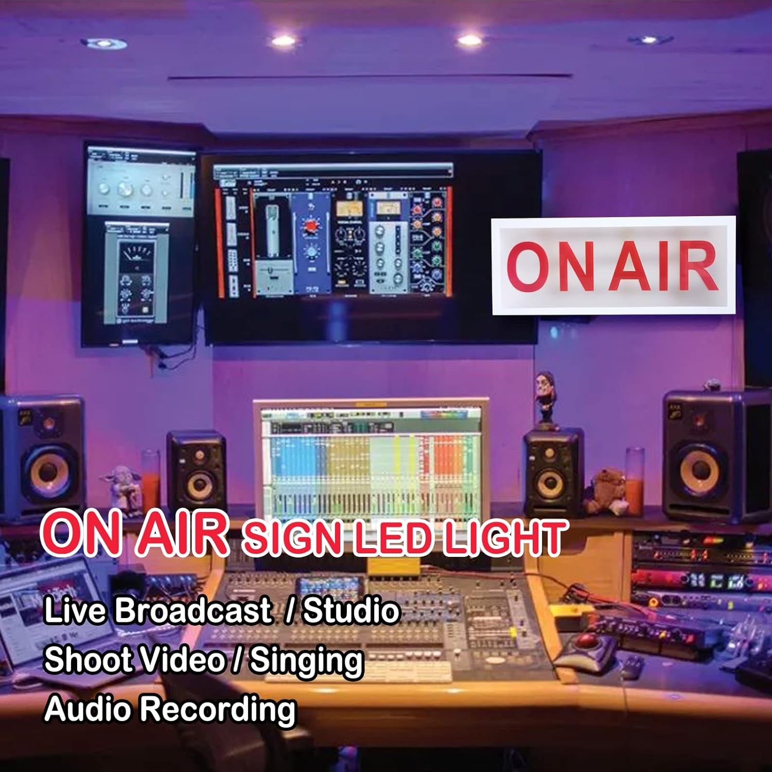 ON AIR SIGN LED LIGHT Recordin - Lighting Decor Company reseña y precio