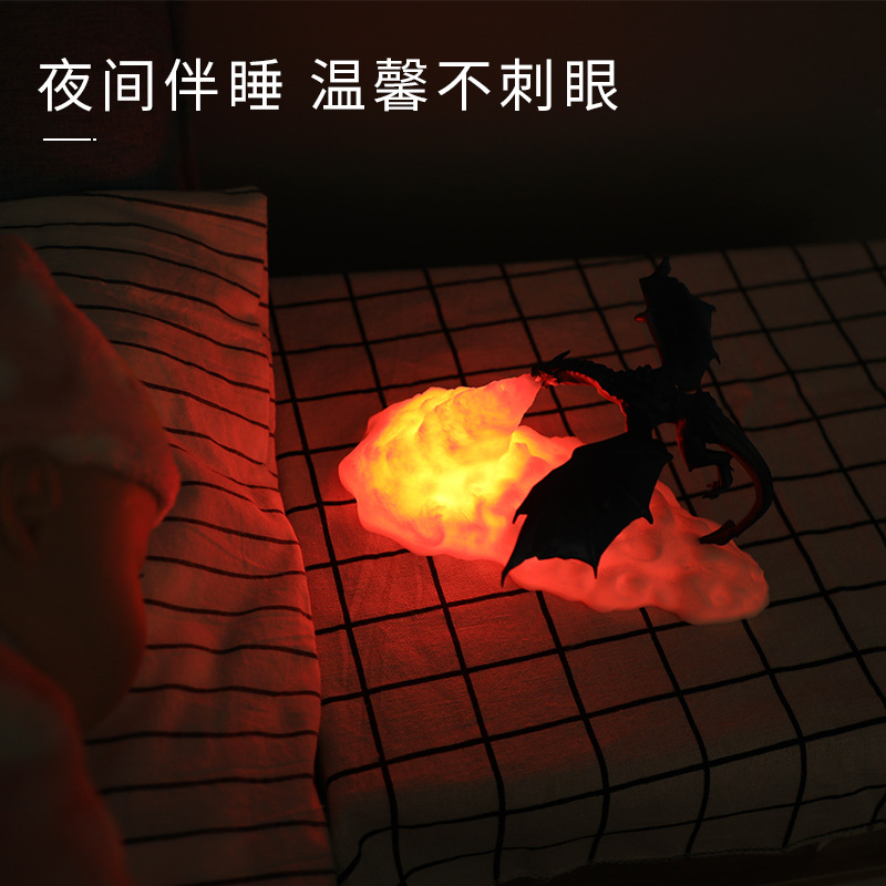 3D Printed Dragon Fire Night L - Unique Lighting Decor reseña y precio