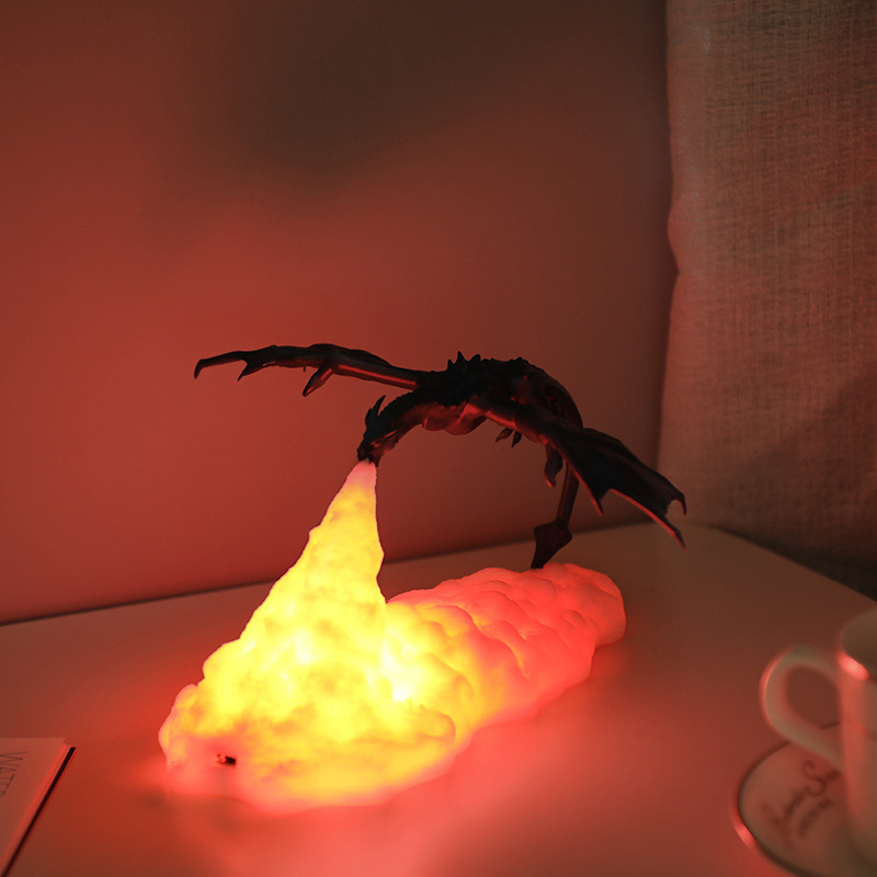 3D Printed Dragon Fire Night L - Unique Lighting Decor reseña y precio