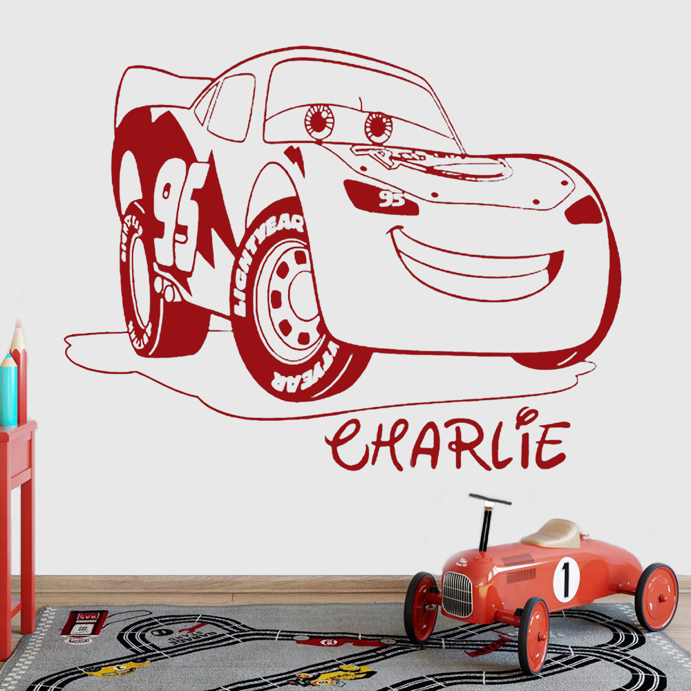 Personalised Name Wall Decals  - Lighting Mcqueen Decor reseña y precio