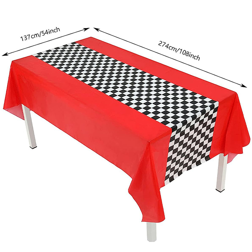 Checkered Race Car Party Black - Lighting Mcqueen Decor reseña y precio