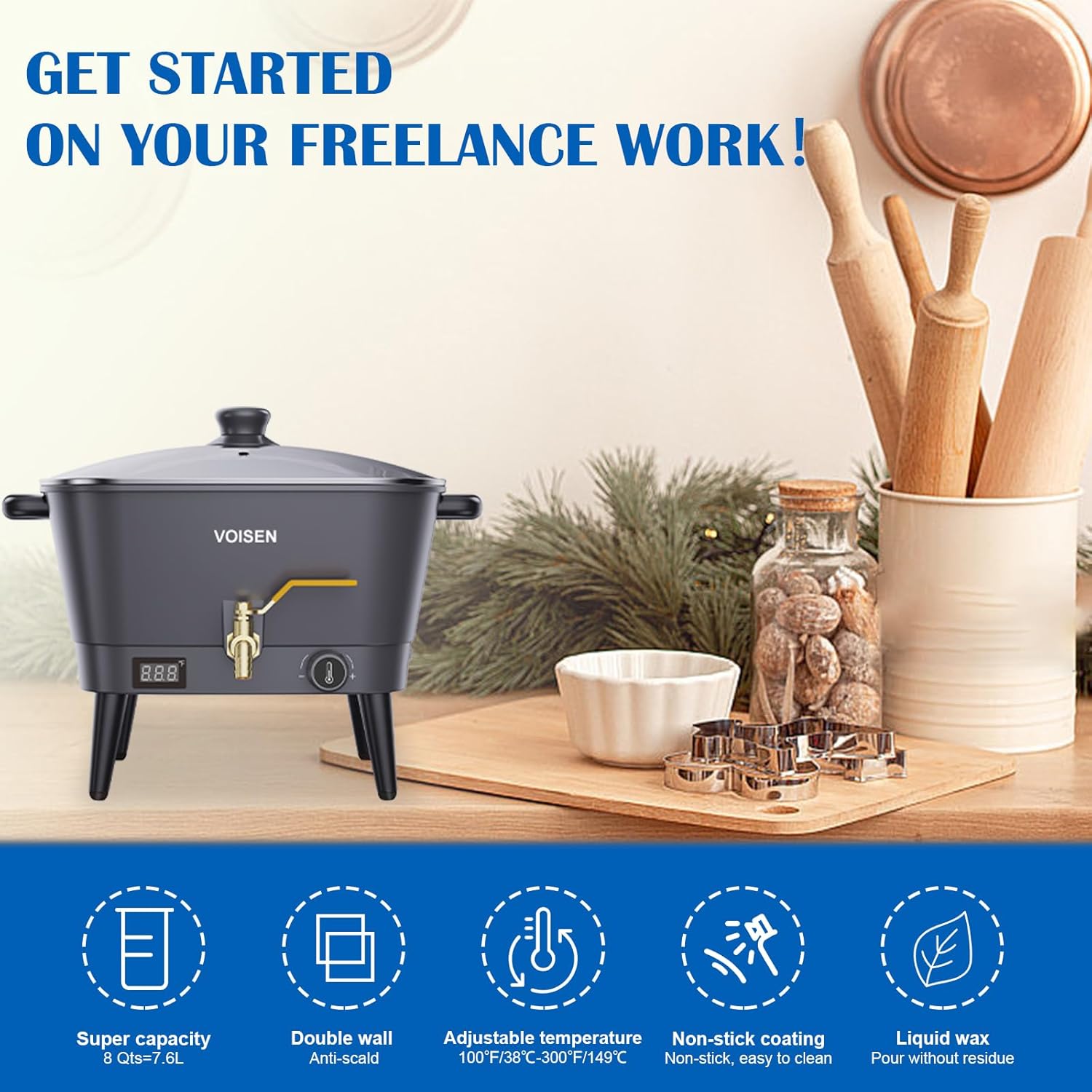 8Qt Electric Wax Melter for Ca - Wax Melter Electric reseña y precio
