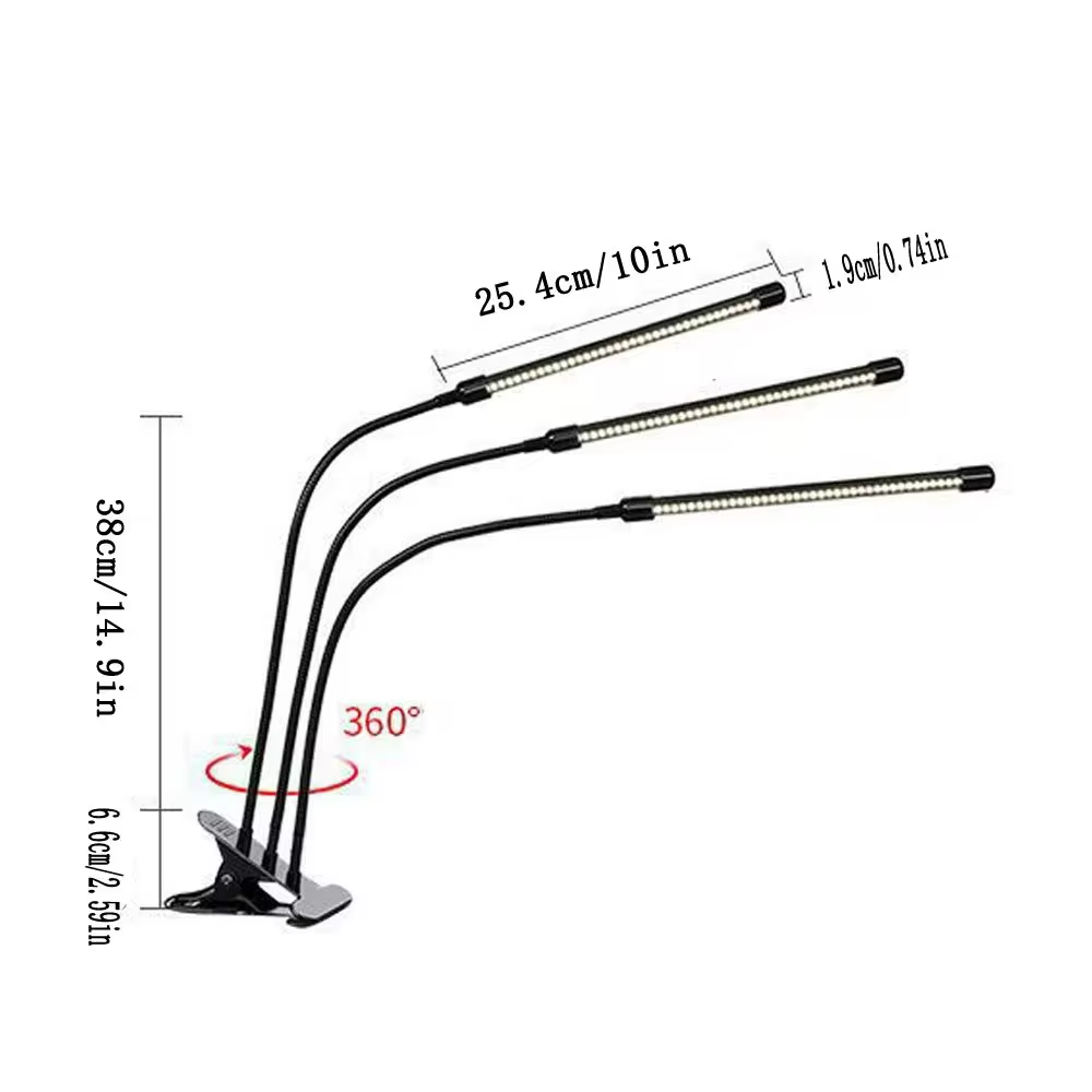 LED USB Clip Grow Light 3000K  - Touch Dimmer Lamp reseña y precio