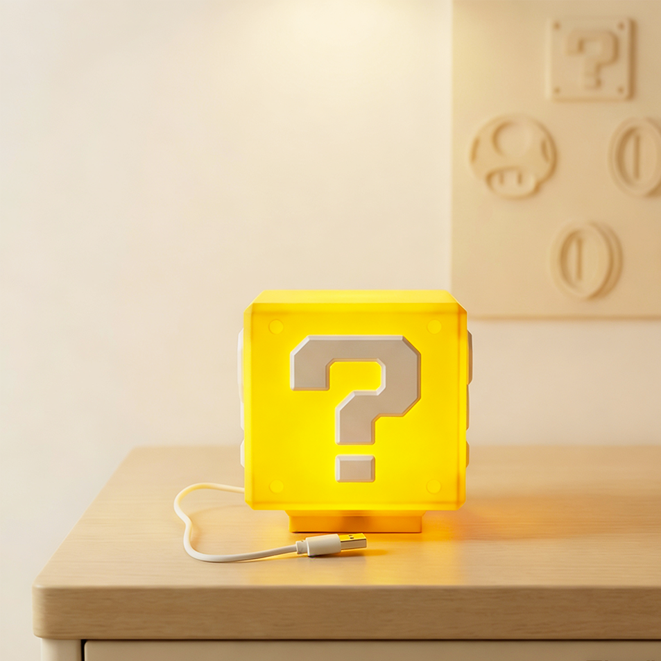 2026Question Block Lamp with S - Lighting Room Decor Items reseña y precio