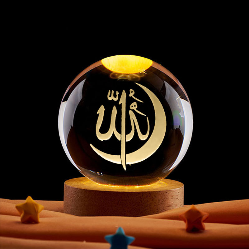 Ramadan Decoration 3D Crystall - Led Moon Lamp reseña y precio