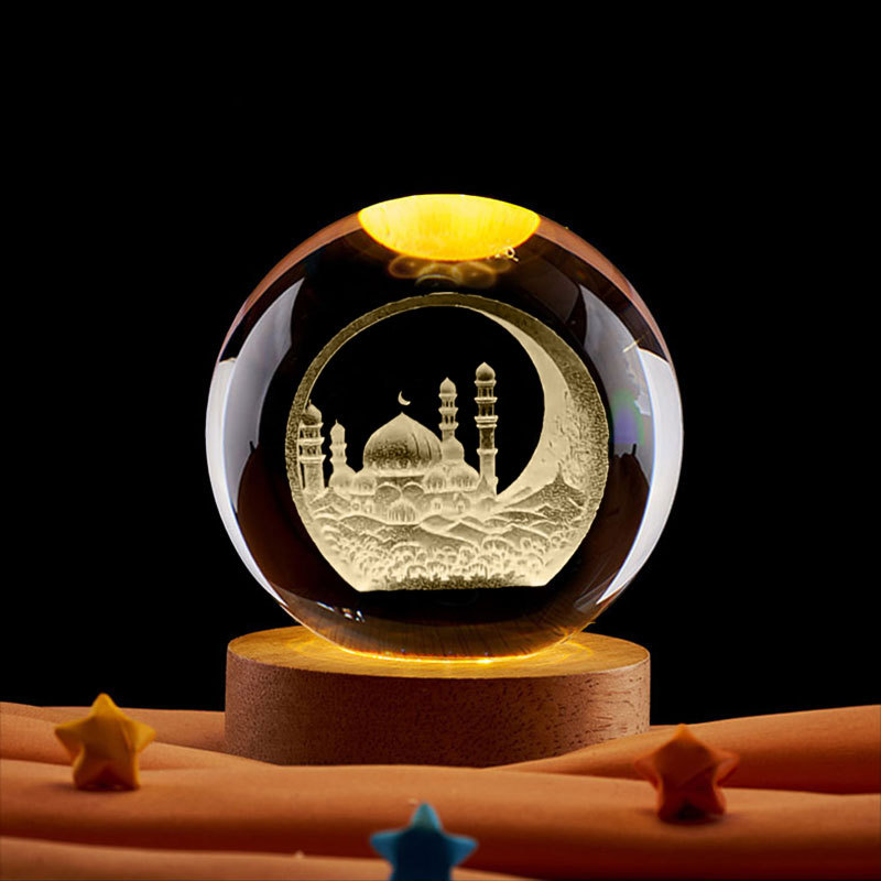 Ramadan Decoration 3D Crystall - Led Moon Lamp reseña y precio