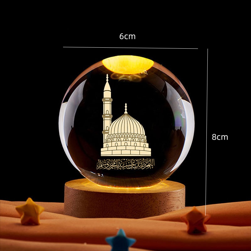 Ramadan Decoration 3D Crystall - Led Moon Lamp reseña y precio