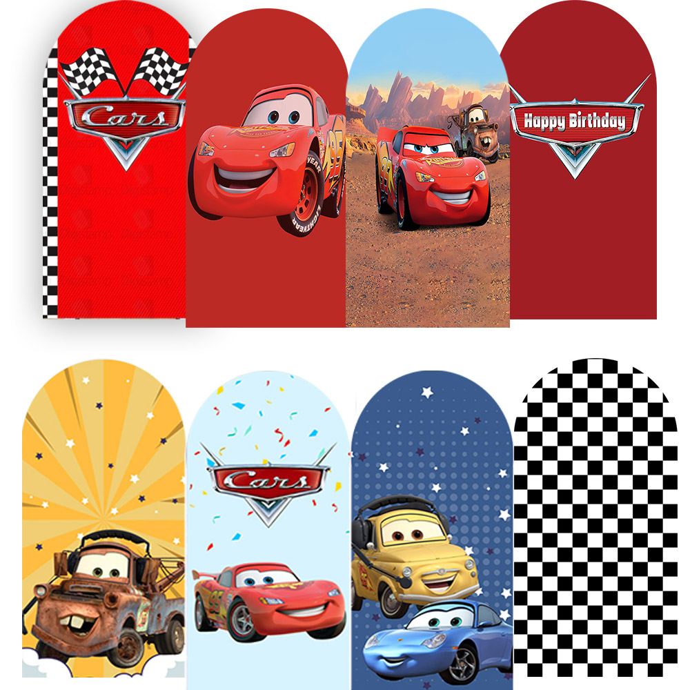 Race Car Arch Backdrop Cover C - Lighting Mcqueen Decor reseña y precio