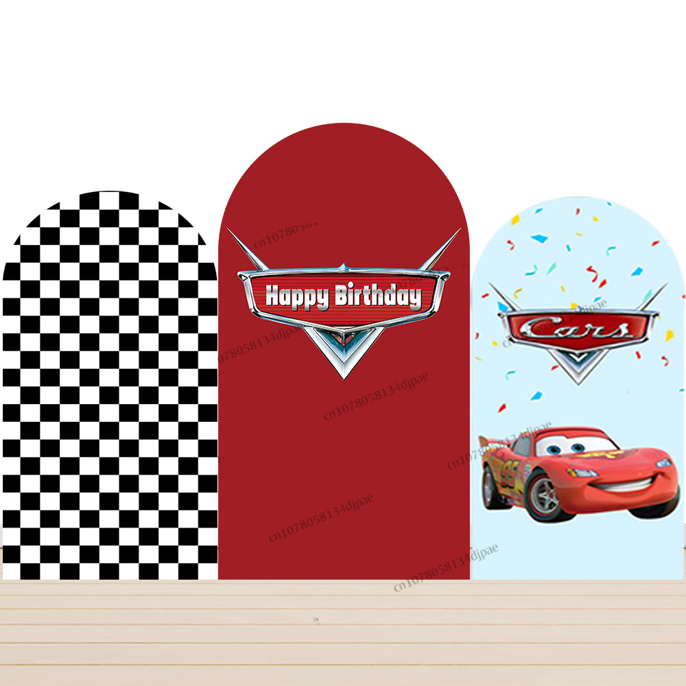 Race Car Arch Backdrop Cover C - Lighting Mcqueen Decor reseña y precio