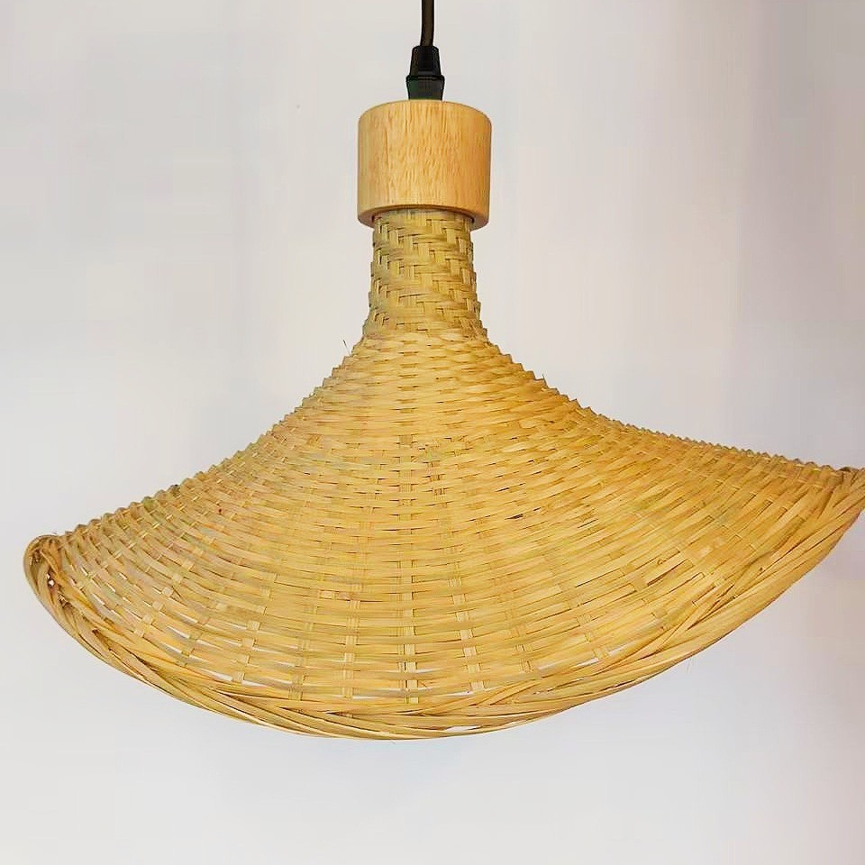 New Chinese Zen Bamboo Woven P - Lighting Decor Rentals reseña y precio