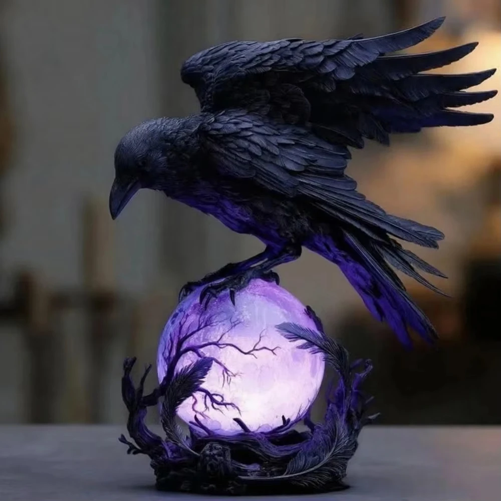 Creative Gothic Raven LED Lamp - Unique Lighting Decor reseña y precio
