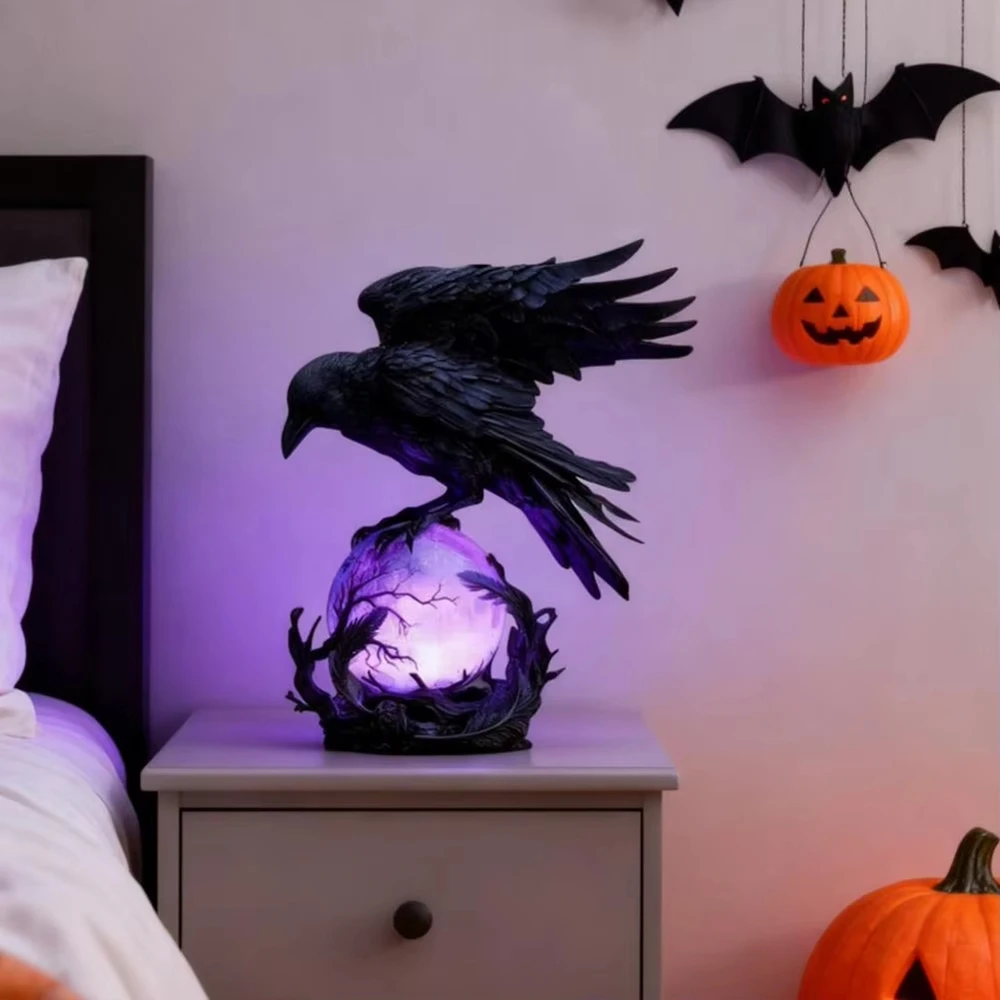 Creative Gothic Raven LED Lamp - Unique Lighting Decor reseña y precio