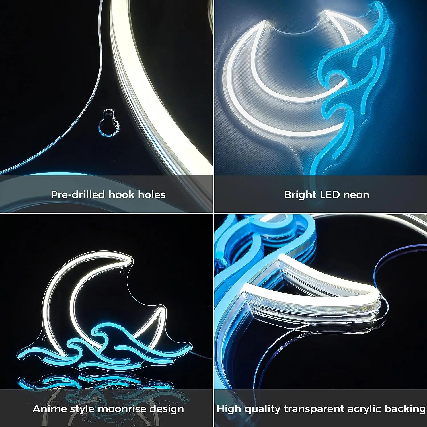 Neon Sign Moon over Sea Neon L - Neon Sign Custom Led reseña y precio
