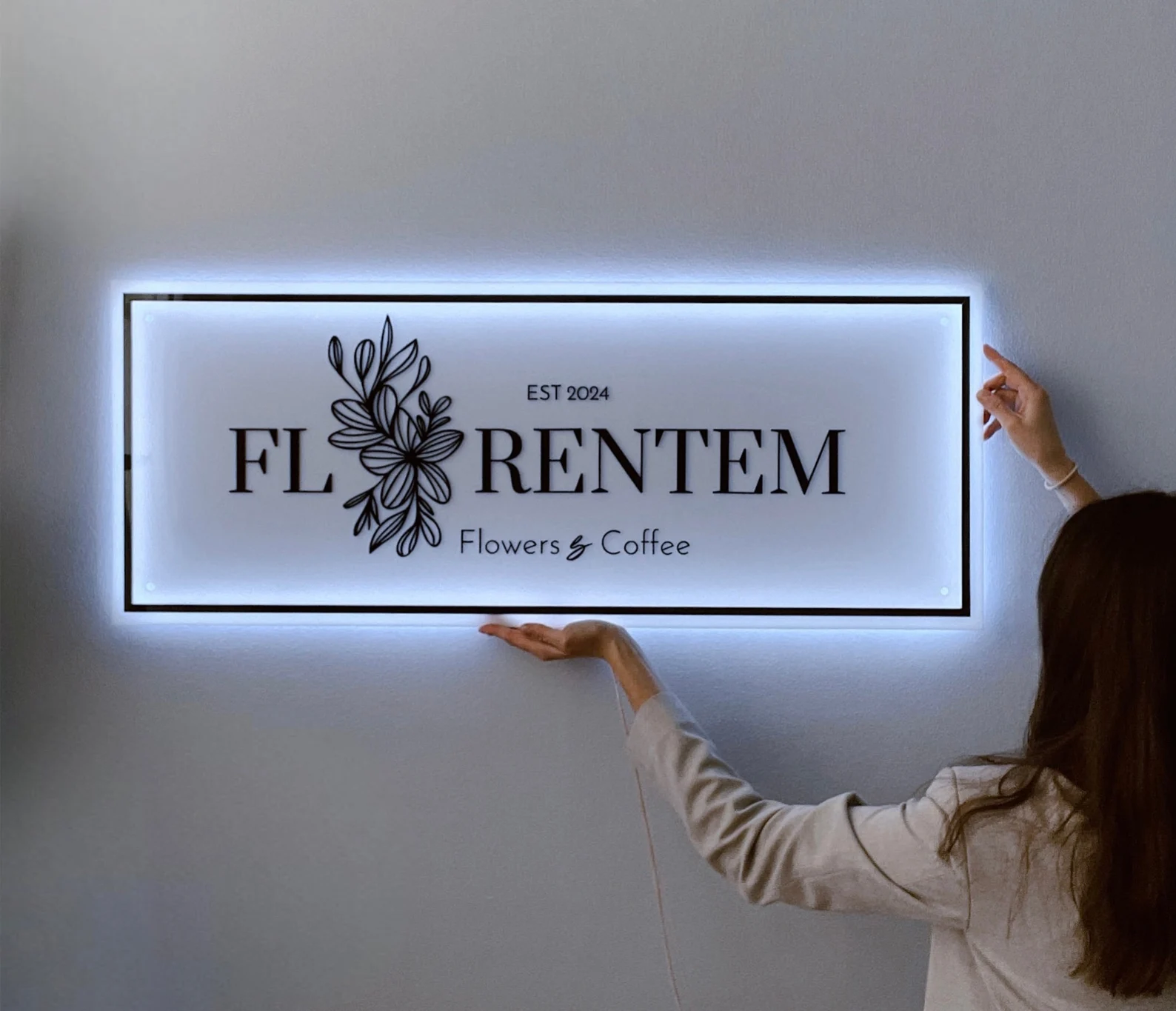 Custom Business Logo LED Sign  - Lighting Decor Company reseña y precio
