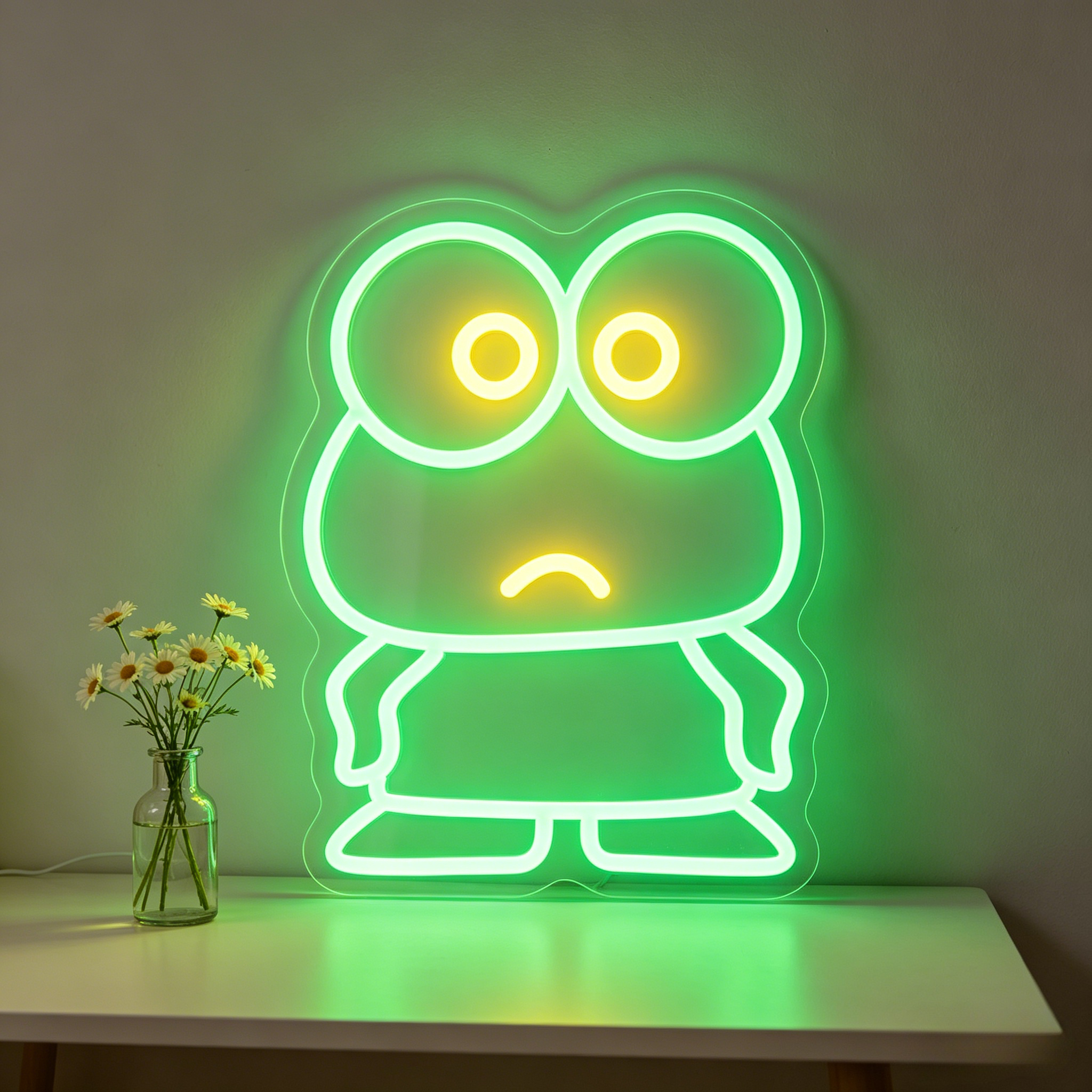 Cute Keroppi Neon Sign for Hom - Lighting Room Decor Items reseña y precio
