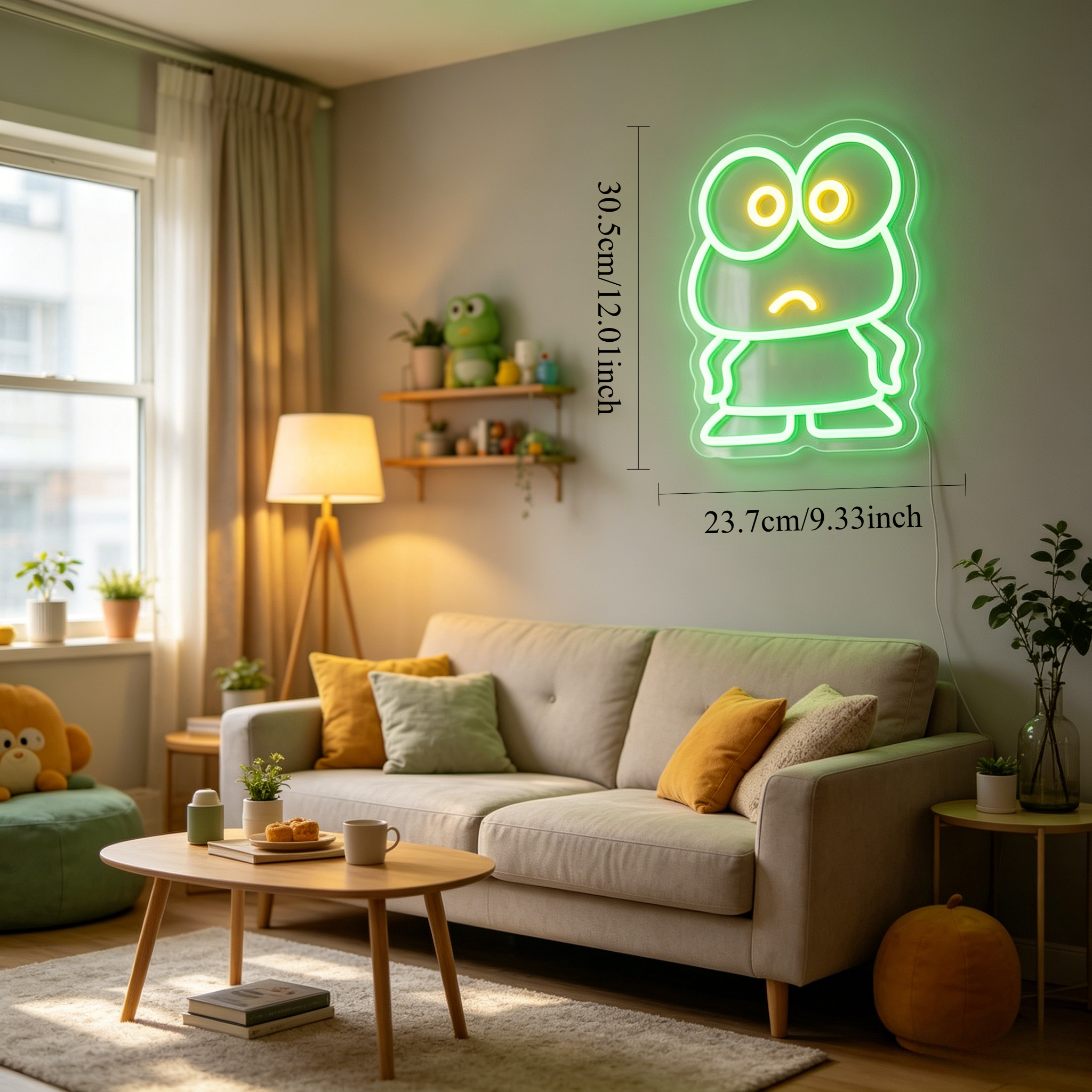 Cute Keroppi Neon Sign for Hom - Lighting Room Decor Items reseña y precio