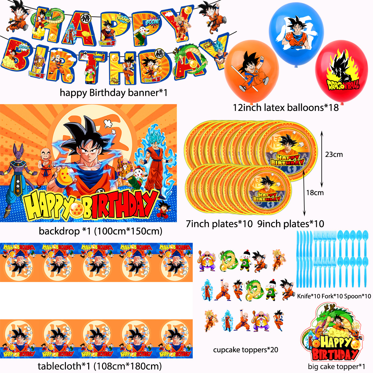 Dragon Ball Theme Party Suppli - Lighting Room Decor Items reseña y precio