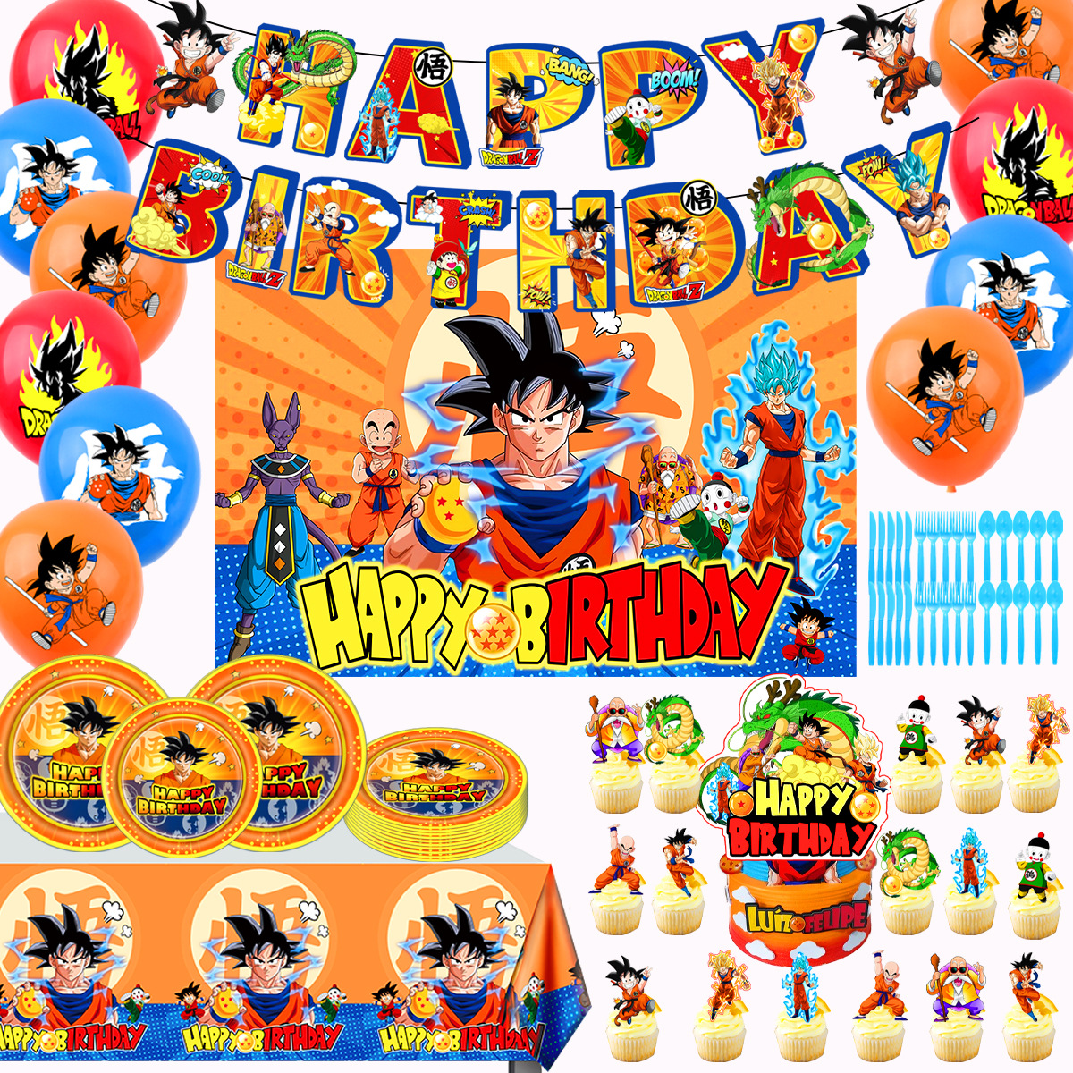 Dragon Ball Theme Party Suppli - Lighting Room Decor Items reseña y precio