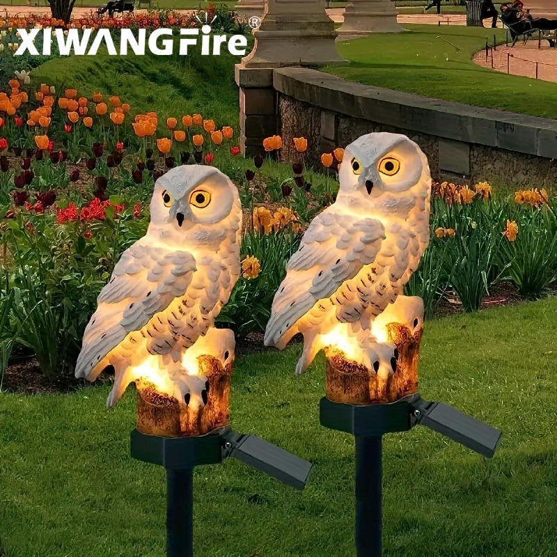 Solar Owl Statue Garden Light  - Lighting Decor Ideas reseña y precio