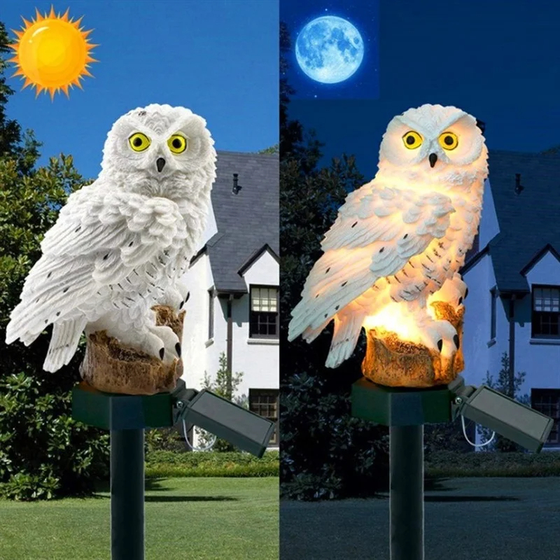 Solar Owl Statue Garden Light  - Lighting Decor Ideas reseña y precio