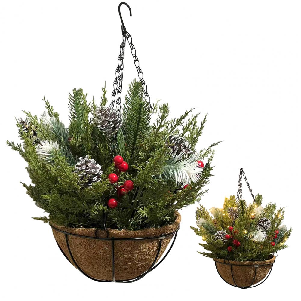 Reusable Christmas Basket with - Decor Timeless Lighting reseña y precio