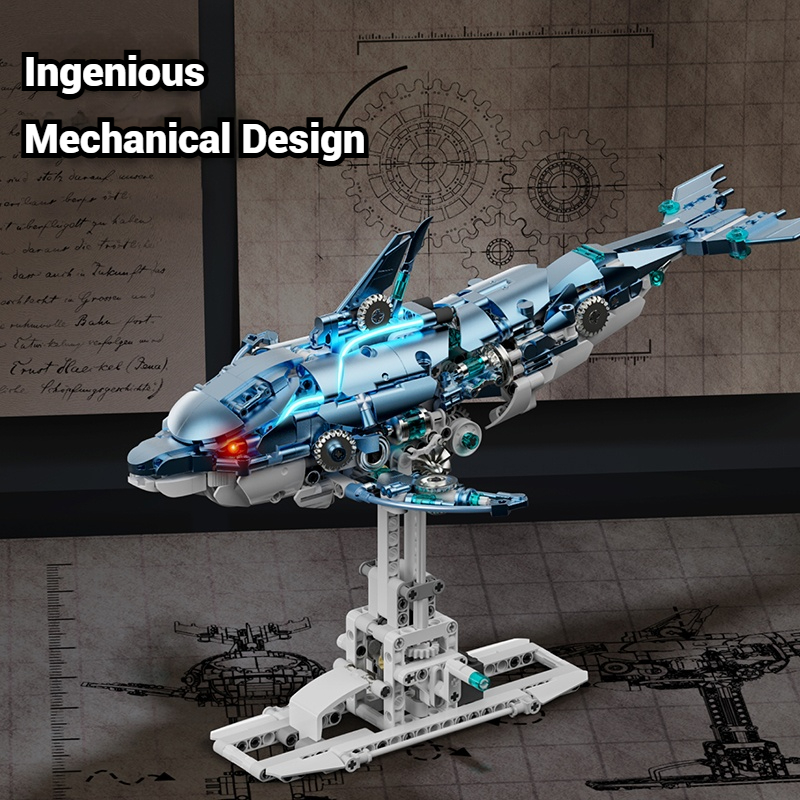 Mechanical Dolphin Building Bl - Unique Lighting Decor reseña y precio