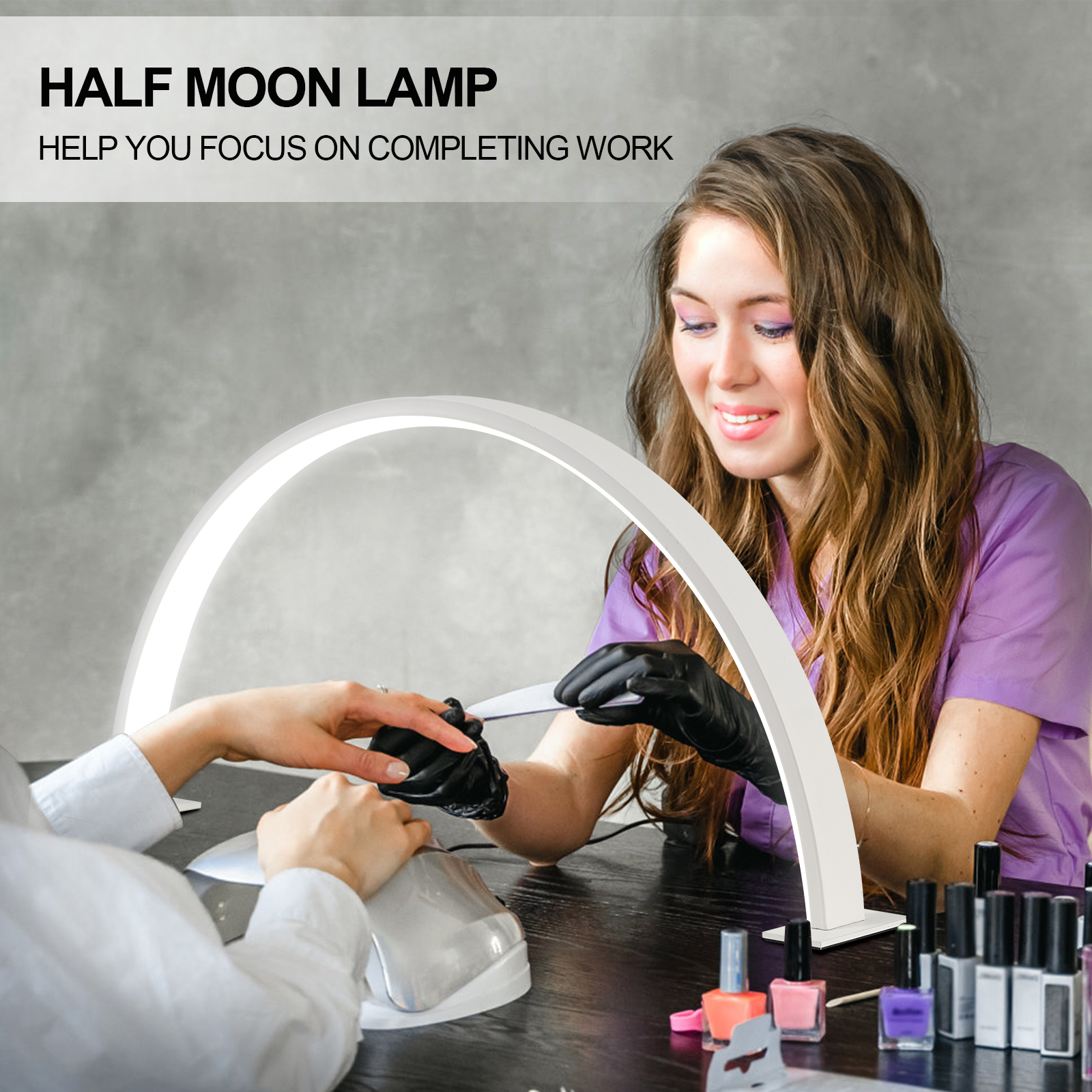 Half moon U-shaped nail lamp h - Led Moon Lamp reseña y precio