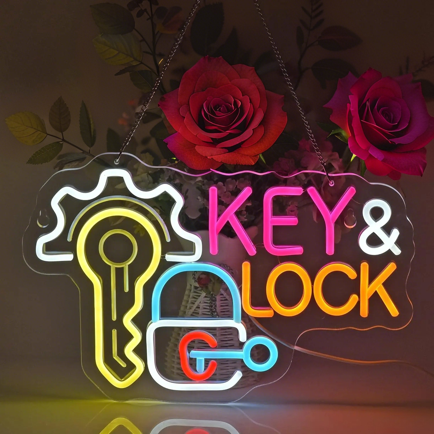 Key Lock Neon Sign Light Hangi - Lighting Decor Rentals reseña y precio