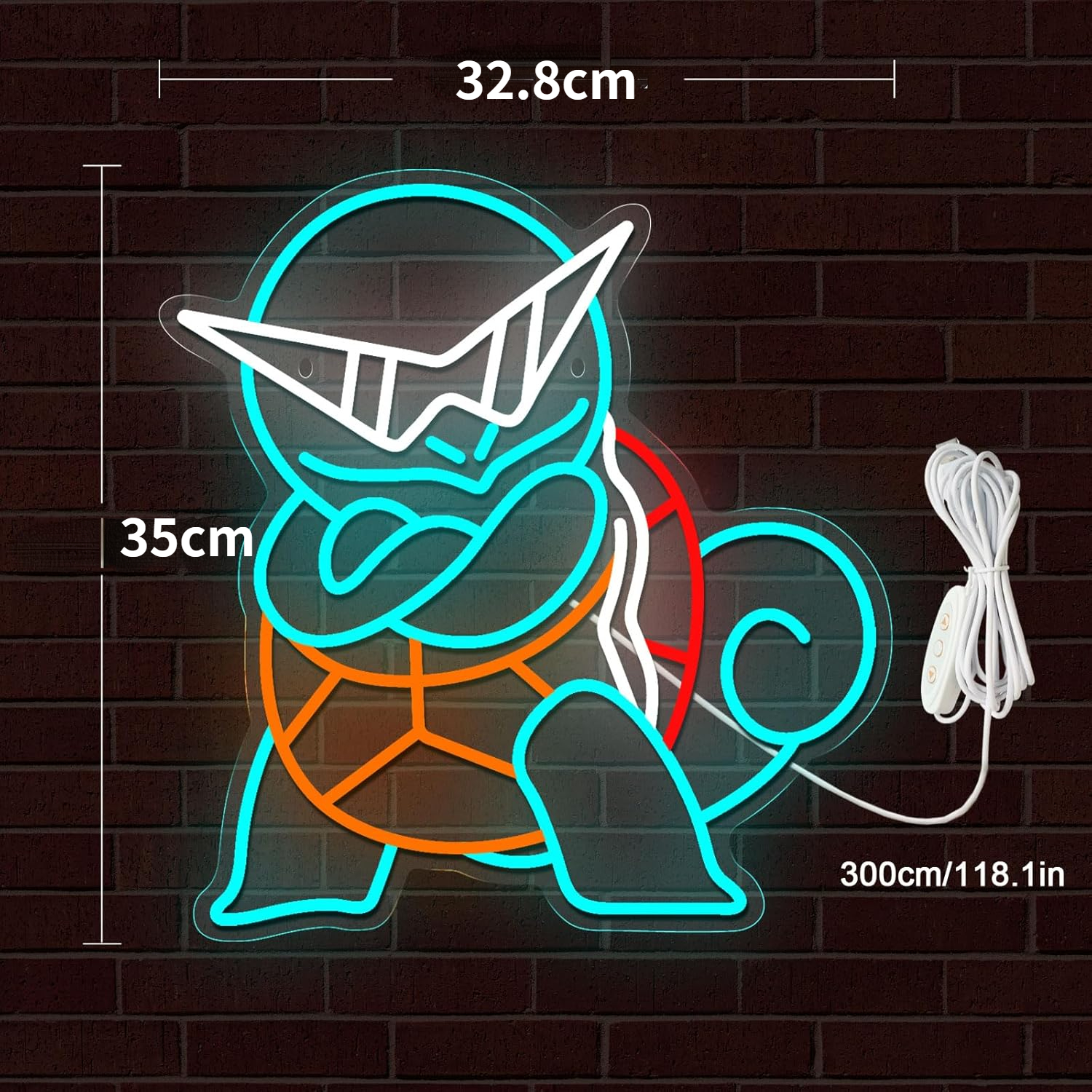Pokemon Squirtle Neon Sign LED - Lighting Room Decor Items reseña y precio