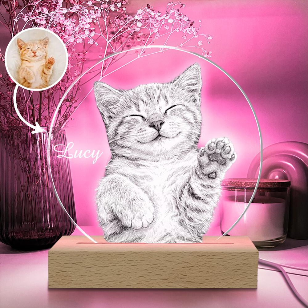 Pet Portrait Personalized LED  - Unique Lighting Decor reseña y precio