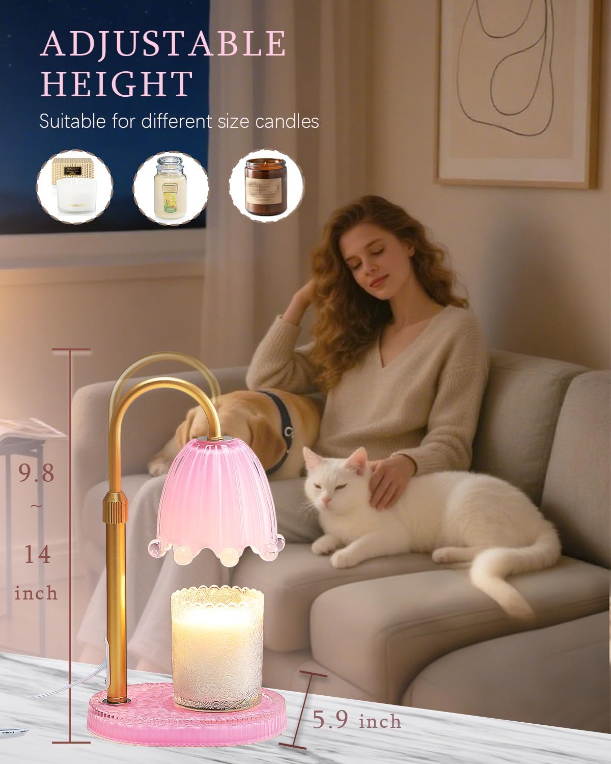 Flower Candle Warmer Lamp with - Wax Melter Electric reseña y precio