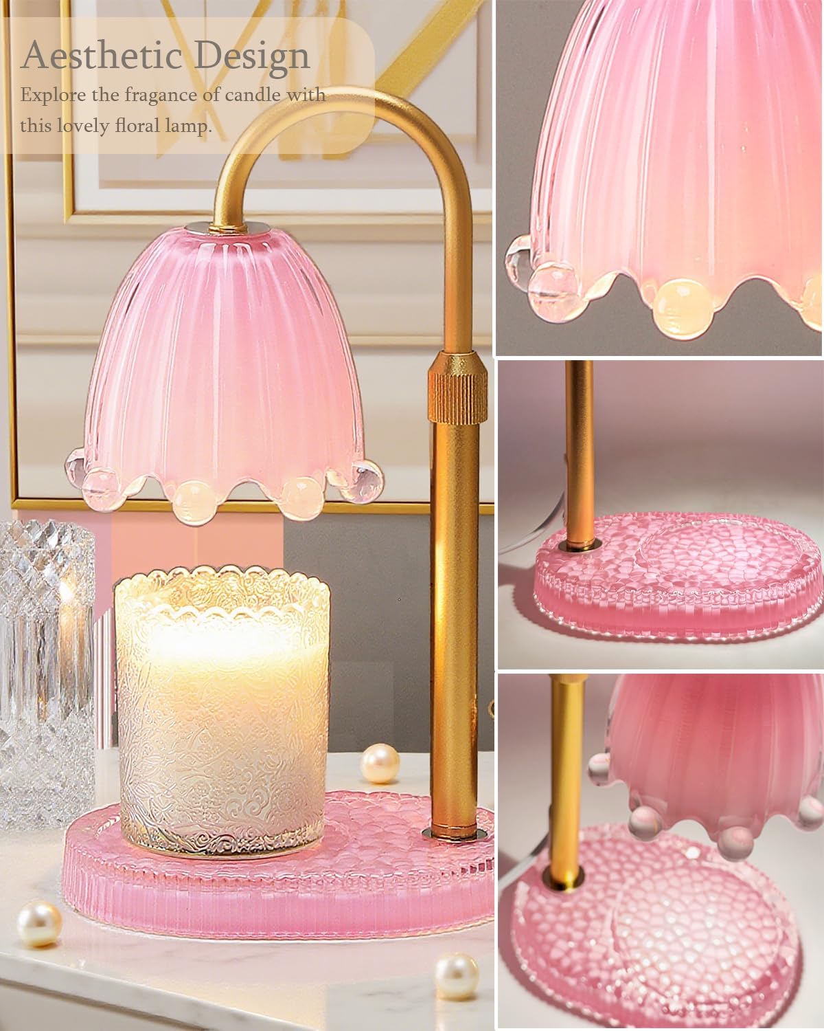 Flower Candle Warmer Lamp with - Wax Melter Electric reseña y precio