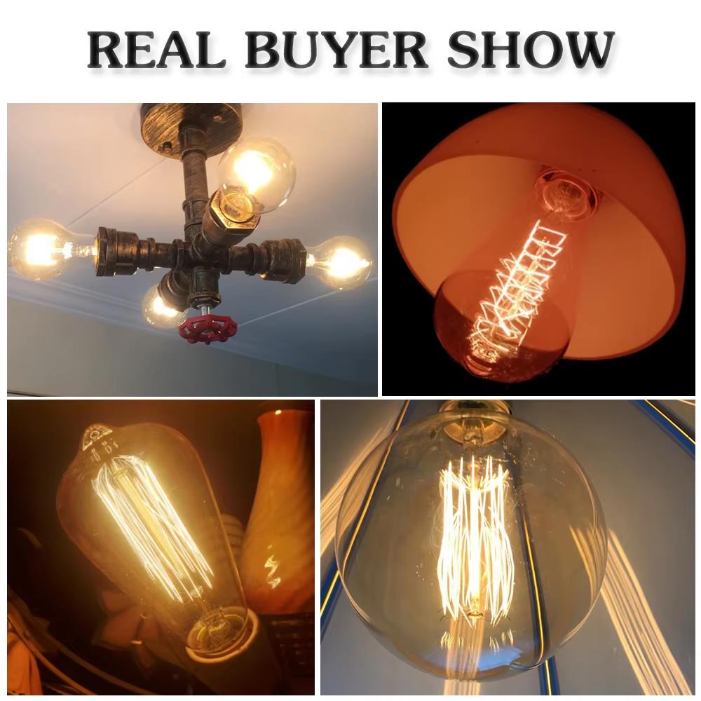 Retro Edison Light Bulb E27 40 - Lighting Decor Ideas reseña y precio